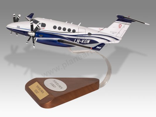 Beechcraft King Air 250 Wood Handcrafted Replica Display Model