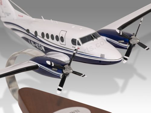 Beechcraft King Air 250 Wood Handcrafted Replica Display Model