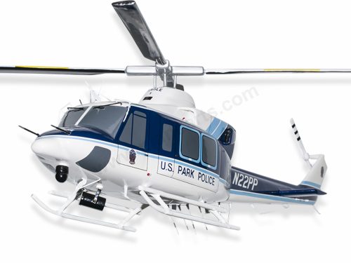 Bell 412 EP United States Park Police Eagle Wood Handcrafted Replica Display Model