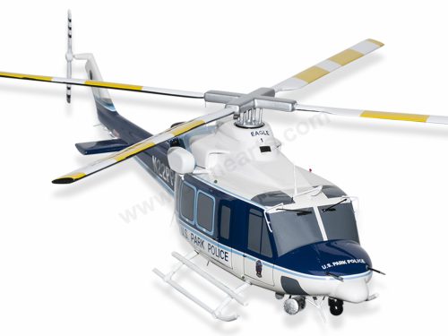 Bell 412 EP United States Park Police Eagle Wood Handcrafted Replica Display Model