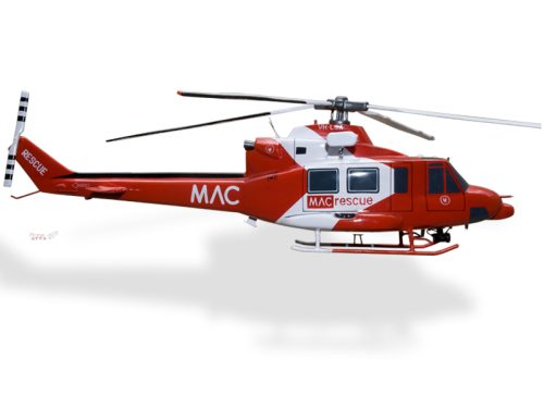 Bell 412 MAC Rescue Wood Handcrafted Replica Display Model