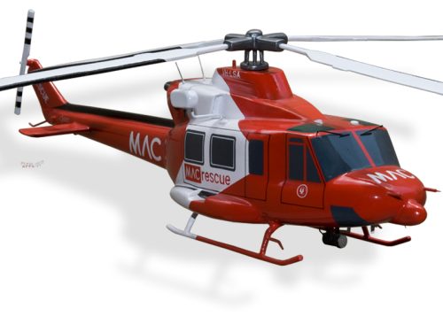 Bell 412 MAC Rescue Wood Handcrafted Replica Display Model