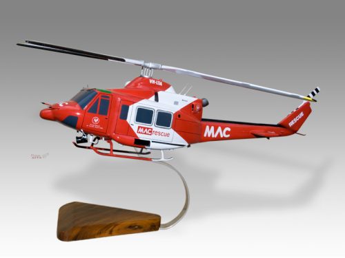 Bell 412 MAC Rescue Version 2 Wood Handcrafted Replica Display Model