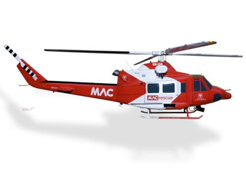 Bell 412 MAC Rescue Version 2 Wood Handcrafted Replica Display Model