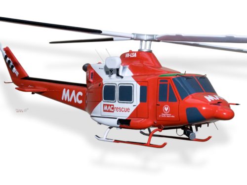 Bell 412 MAC Rescue Version 2 Wood Handcrafted Replica Display Model