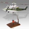 Bell 412 Miami Dade Fire Wood Handcrafted Replica Display Model