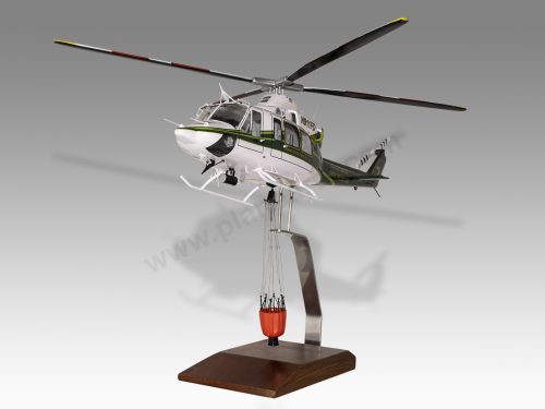 Bell 412 Miami Dade Fire Wood Handcrafted Replica Display Model