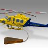 Bell 412 RACQ CQ Rescue Wood Handcrafted Replica Display Model