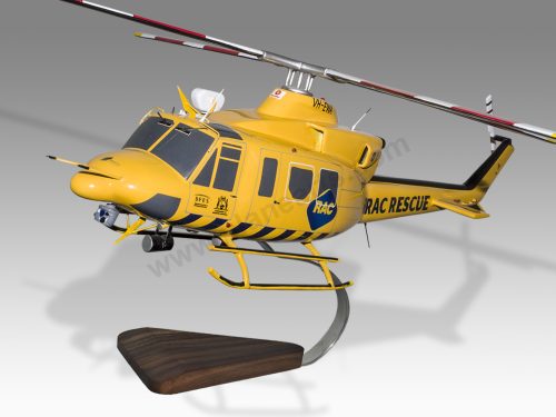 Bell 412 RAC Rescue Wood Handcrafted Replica Display Model