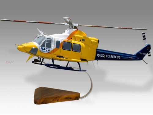 Bell 412 RACQ CQ Rescue New Livery Wood Handcrafted Replica Display Model