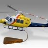 Bell 412 RACQ Version 2 Wood Replica Scale Custom Helicopter Model