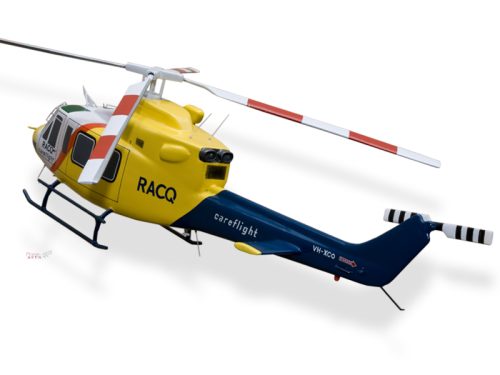 Bell 412 RACQ Version 2 Wood Replica Scale Custom Helicopter Model