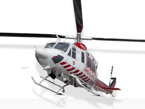 Bell 412EP Air Ambulance Victoria HEMS 3 Wood Handcrafted Replica Display Model