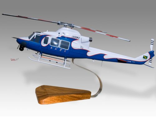 Bell 412EP Miyazaki Prefecture Wood Handcrafted Replica Display Model