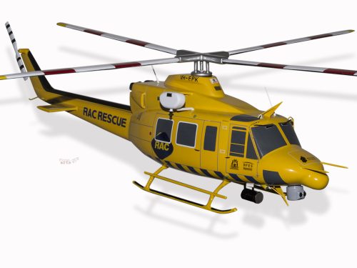 Bell 412EP RAC Rescue Wood Handcrafted Replica Display Model