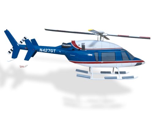 Bell 427 Chevron Wood Handcrafted Replica Display Model