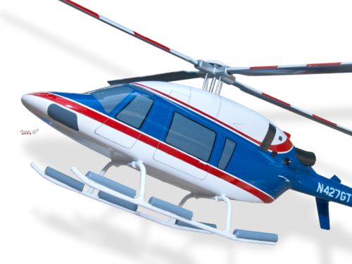 Bell 427 Chevron Wood Handcrafted Replica Display Model