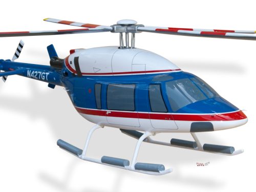 Bell 427 Chevron Wood Handcrafted Replica Display Model