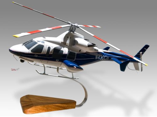 Bell 430 Helicopter Wood Handcrafted Replica Display Model