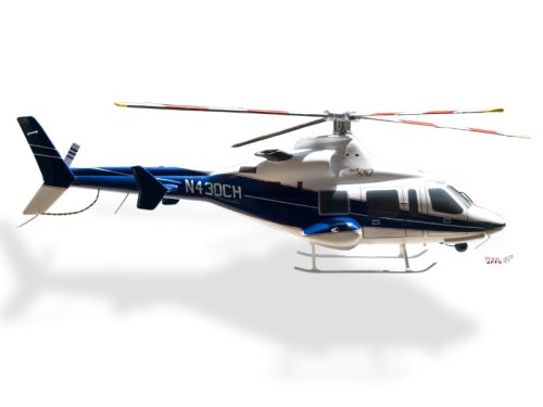 Bell 430 Helicopter Wood Handcrafted Replica Display Model