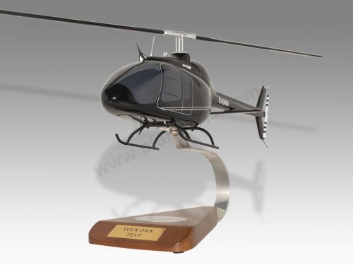 Bell 505 Jet Ranger X Wood Handcrafted Replica Display Model