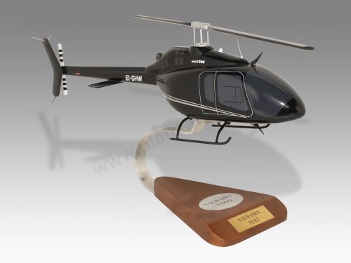 Bell 505 Jet Ranger X Wood Handcrafted Replica Display Model