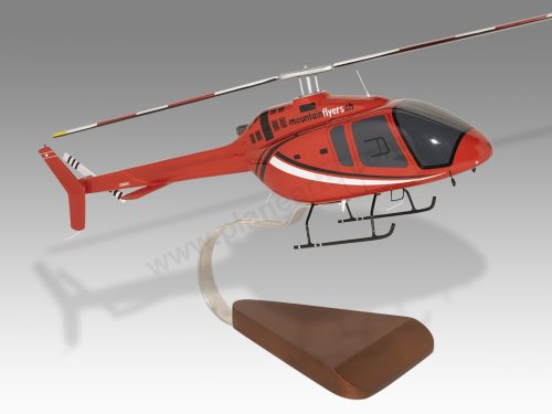 Bell 505 Mountain Flyers Wood Handcrafted Replica Display Model