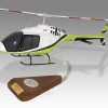 Bell 505 Jet Ranger X Wood Handcrafted Replica Display Model