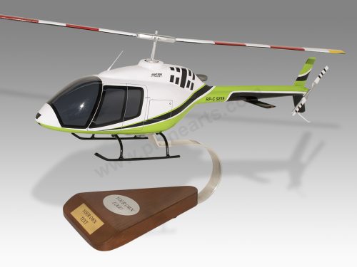 Bell 505 Jet Ranger X Wood Handcrafted Replica Display Model