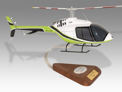 Bell 505 Jet Ranger X Wood Handcrafted Replica Display Model