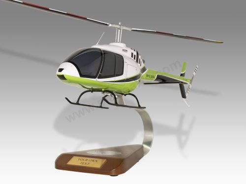 Bell 505 Jet Ranger X Wood Handcrafted Replica Display Model