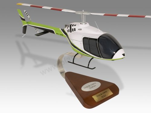 Bell 505 Jet Ranger X Wood Handcrafted Replica Display Model