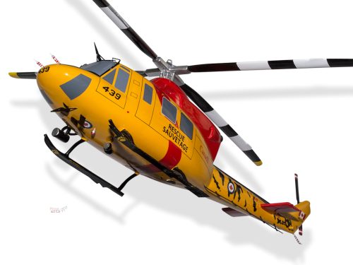 Bell CH-146 Griffon Rescue Sauvetage Wood Handcrafted Replica Display Model