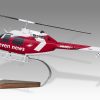 Bell 206 Jetranger Channel 7 News Wood Handcrafted Replica Display Model