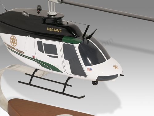 Bell OH-58C Williamson County Wood Handcrafted Replica Display Model