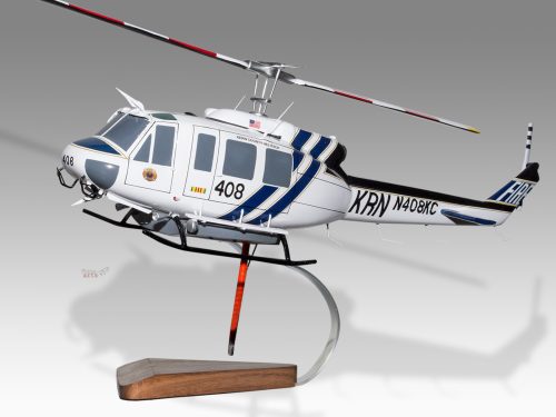 Bell UH-1H Iroquois Kern County Helitack Wood Handcrafted Replica Display Model