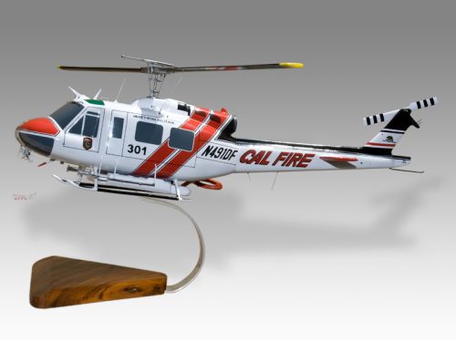 Bell UH-1H Superhuey Cal Fire Firefighting Wood Handcrafted Replica Display Model