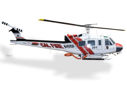 Bell UH-1H Superhuey Cal Fire Firefighting Wood Handcrafted Replica Display Model