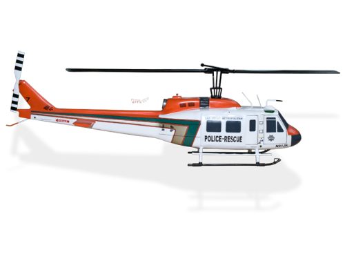 Bell UH-1N Twin Huey Las Vegas Police Rescue Wood Handcrafted Replica Display Model