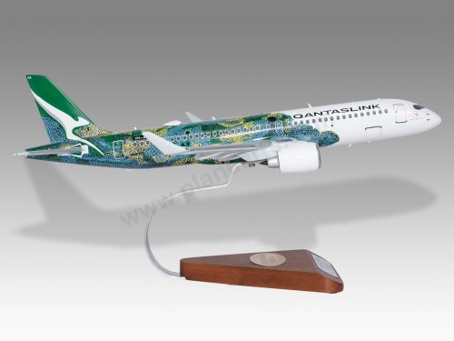 Airbus A220-300 QantasLink Wood Handcrafted Replica Display Model