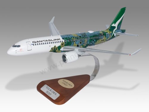 Airbus A220-300 QantasLink Wood Handcrafted Replica Display Model