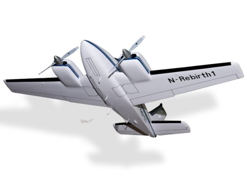 Beechcraft B-55 Wood Handcrafted Replica Display Model