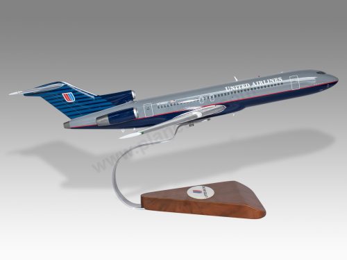 Boeing 727-200 United Airlines Wood Handcrafted Replica Display Model