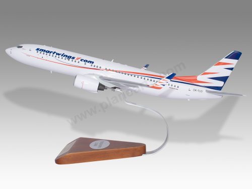 Boeing 737-800 Smartwings Wood Handcrafted Replica Display Model