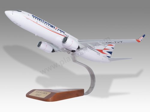 Boeing 737-800 Smartwings Wood Handcrafted Replica Display Model