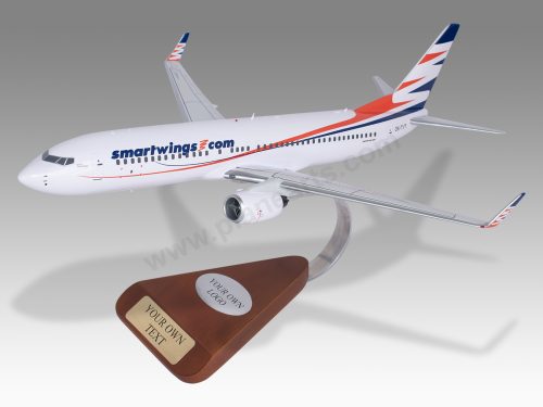 Boeing 737-800 Smartwings Wood Handcrafted Replica Display Model