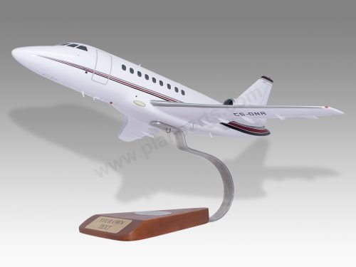 Dassault Falcon 2000EX NetJets Wood Handcrafted Replica Display Model