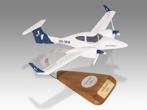 Diamond DA42 Skywings Flight Training Wood Handcrafted Replica Display Model