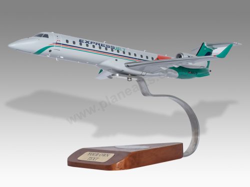 Embraer ERJ-145XR ExpressJet Wood Handcrafted Replica Display Model