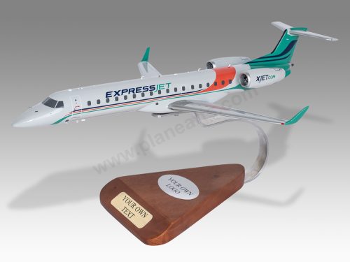 Embraer ERJ-145XR ExpressJet Wood Handcrafted Replica Display Model